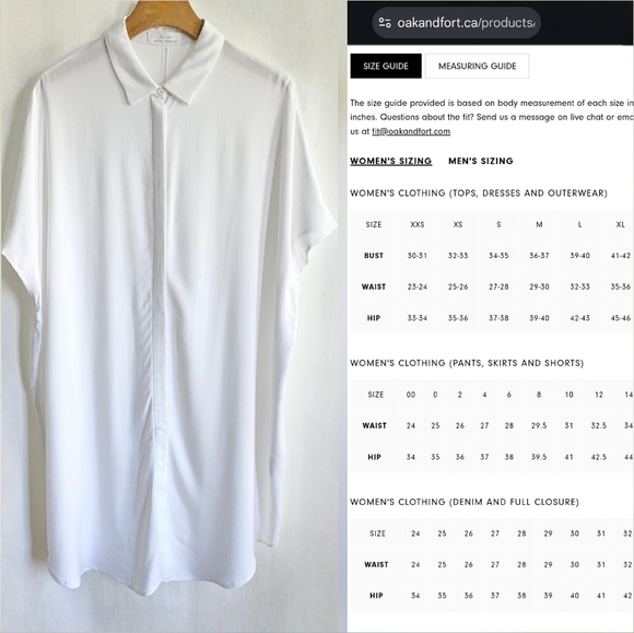 Oak + Fort White Button Shirt Dress - Picture 4 of 13